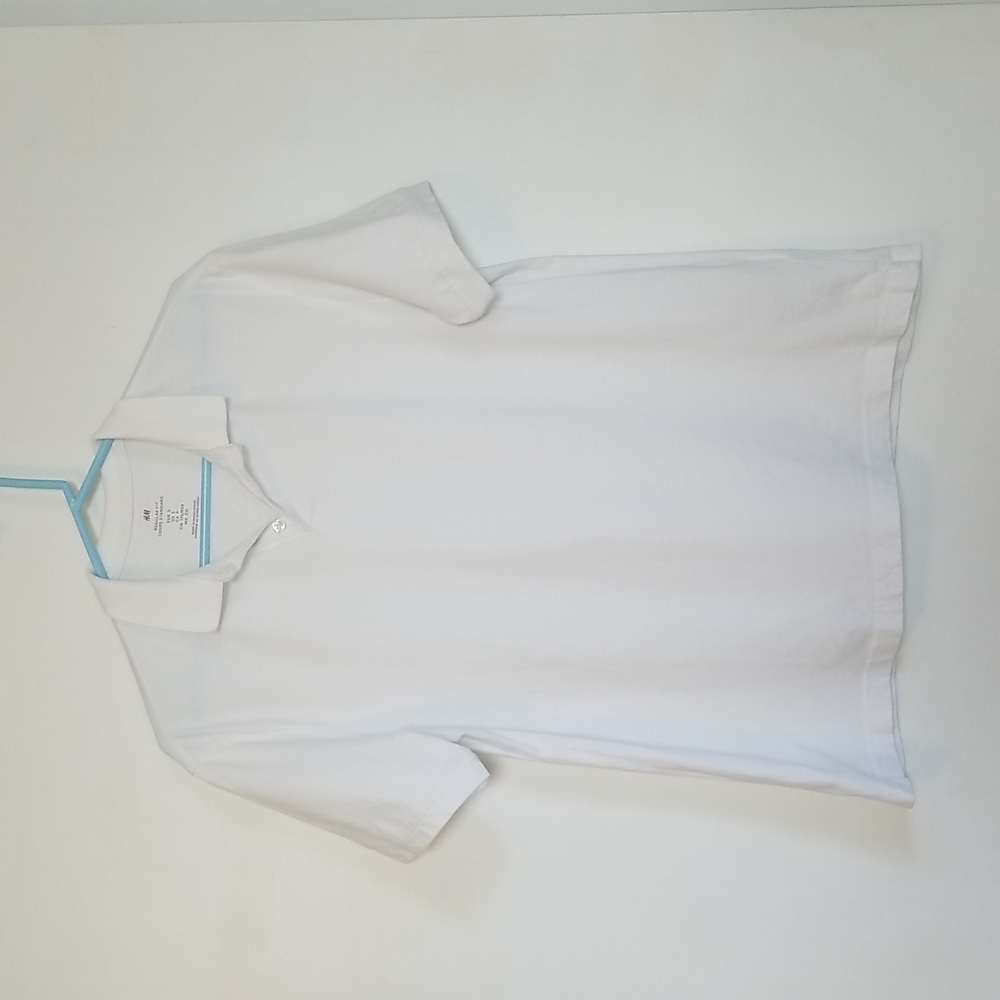 H & M White Polo Short Sleeve Shirt
